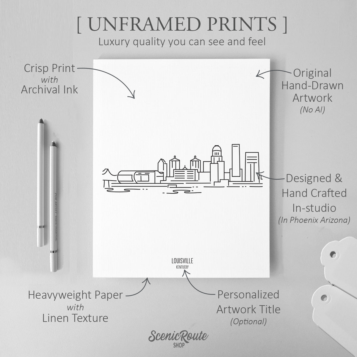 Louisville Kentucky (Set of 3 Art Prints)