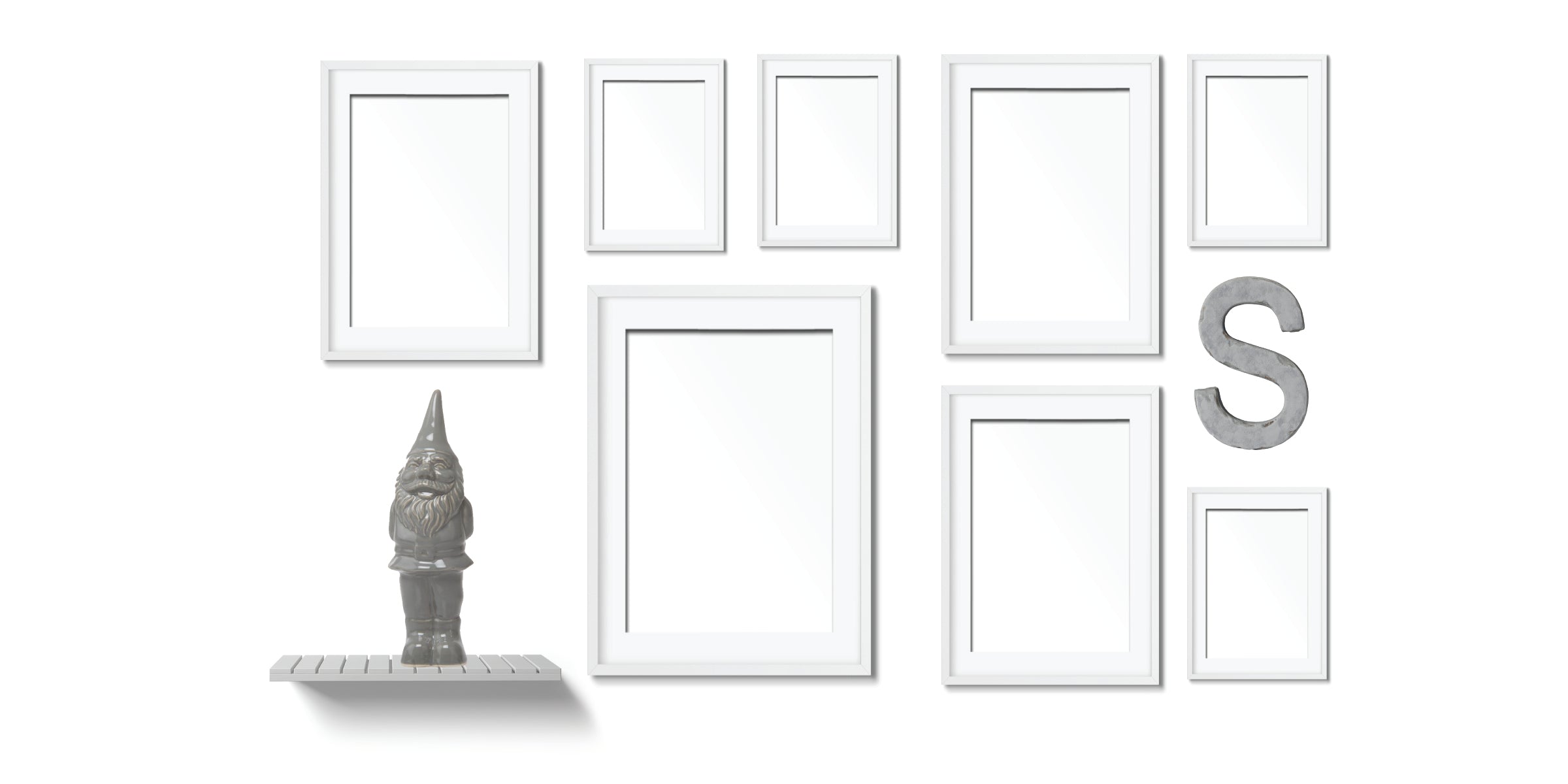 A classic gallery wall layout example