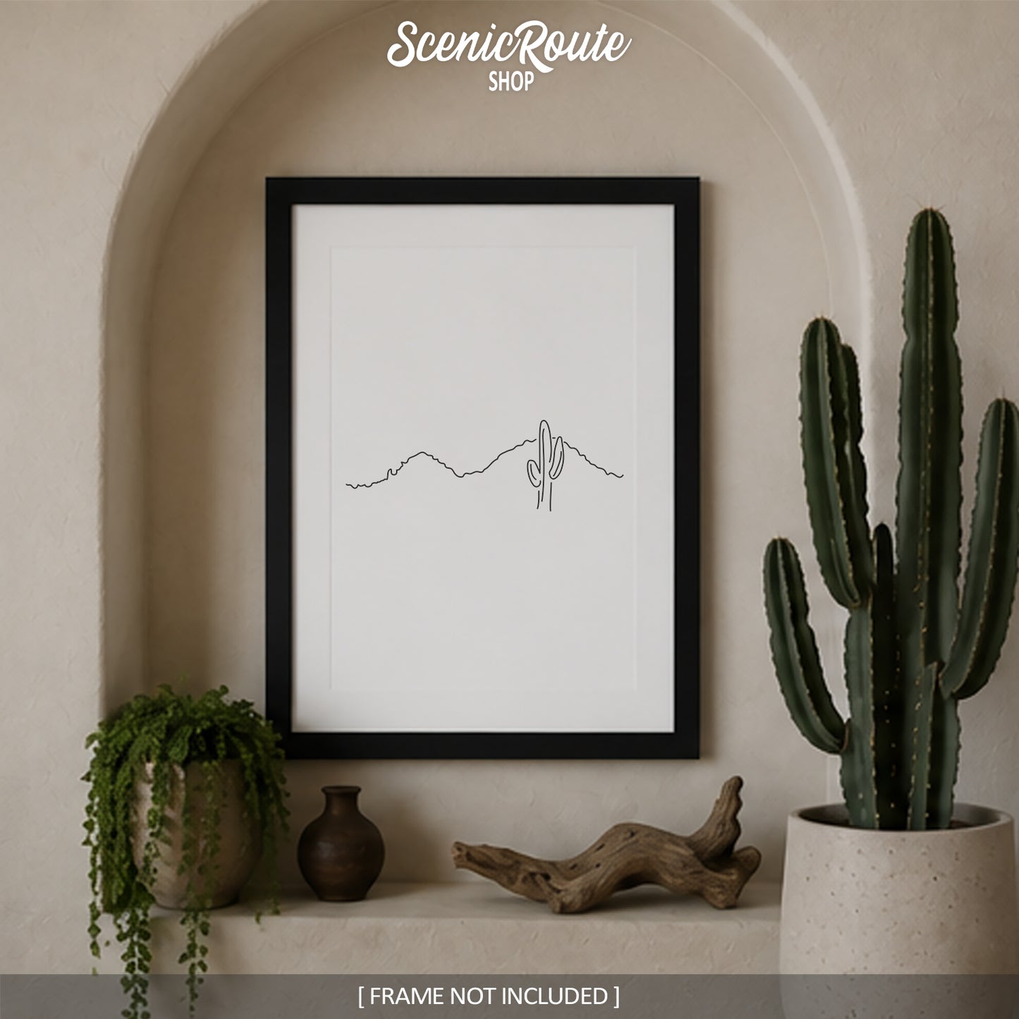 Arizona Camelback Silhouette Mountain Art Print