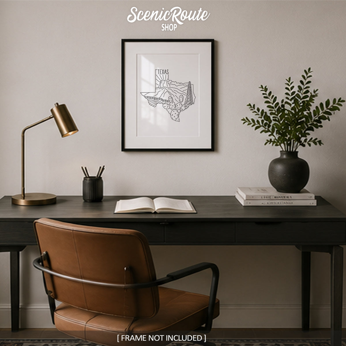 Texas State Outline Drawing