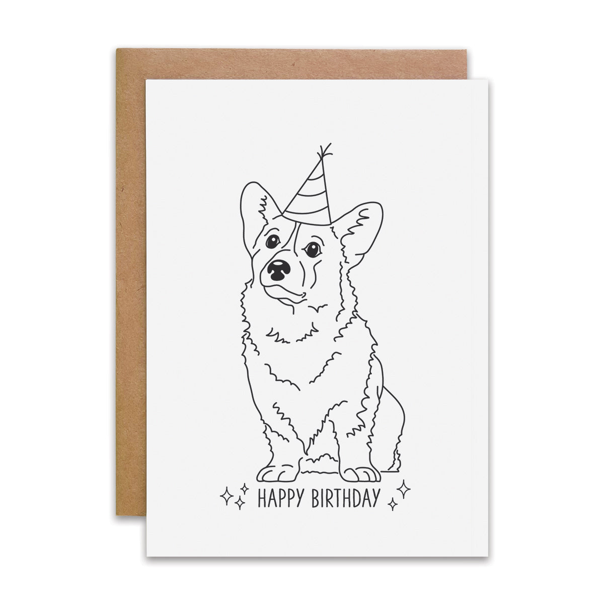 Corgi Dog Birthday Card