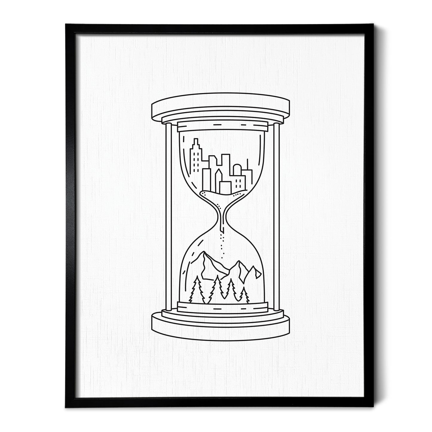 Adventure Hourglass Art Print