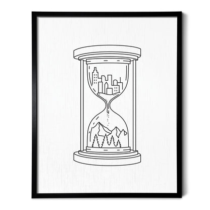 Adventure Hourglass Art Print