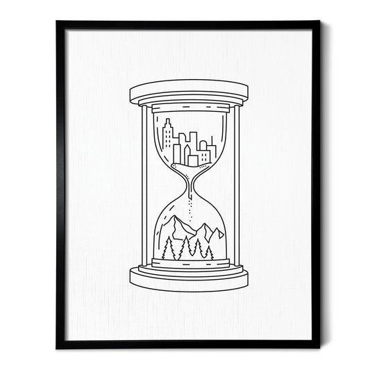 Adventure Hourglass Art Print