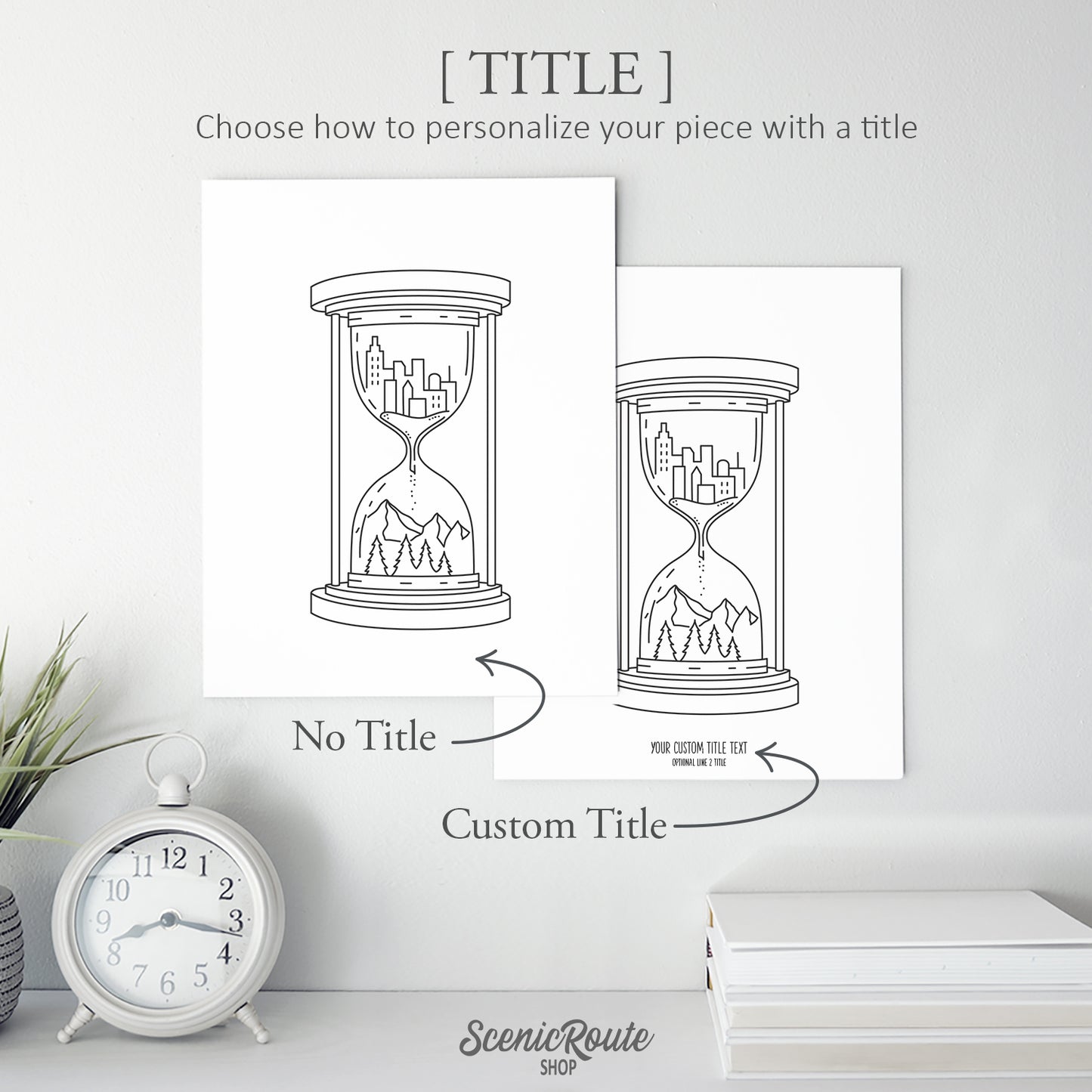 Adventure Hourglass Art Print