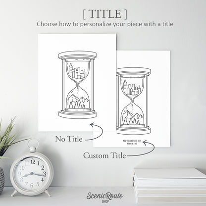 Adventure Hourglass Art Print