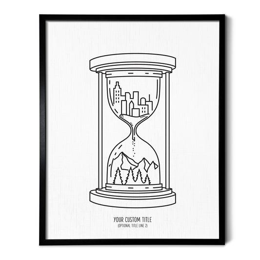 Adventure Hourglass Art Print