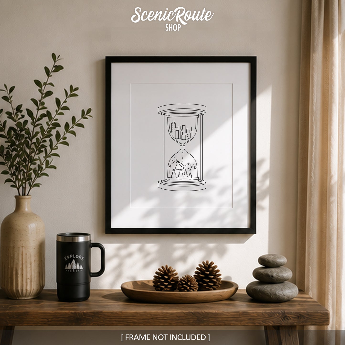 Adventure Hourglass Art Print