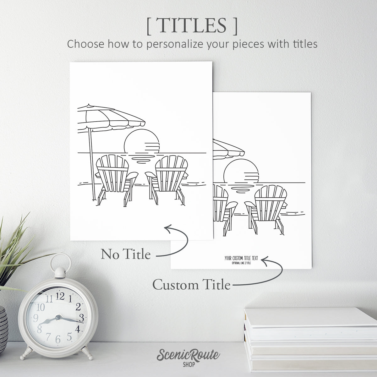 A Day at the Beach (Set of 3 Art Prints)