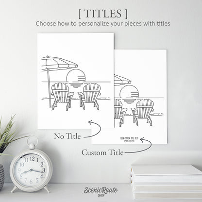 A Day at the Beach (Set of 3 Art Prints)