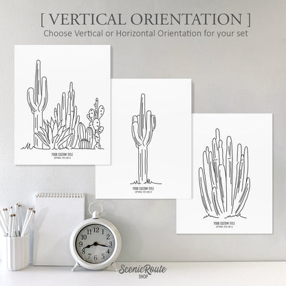 Cactus (Set of 3 Art Prints)
