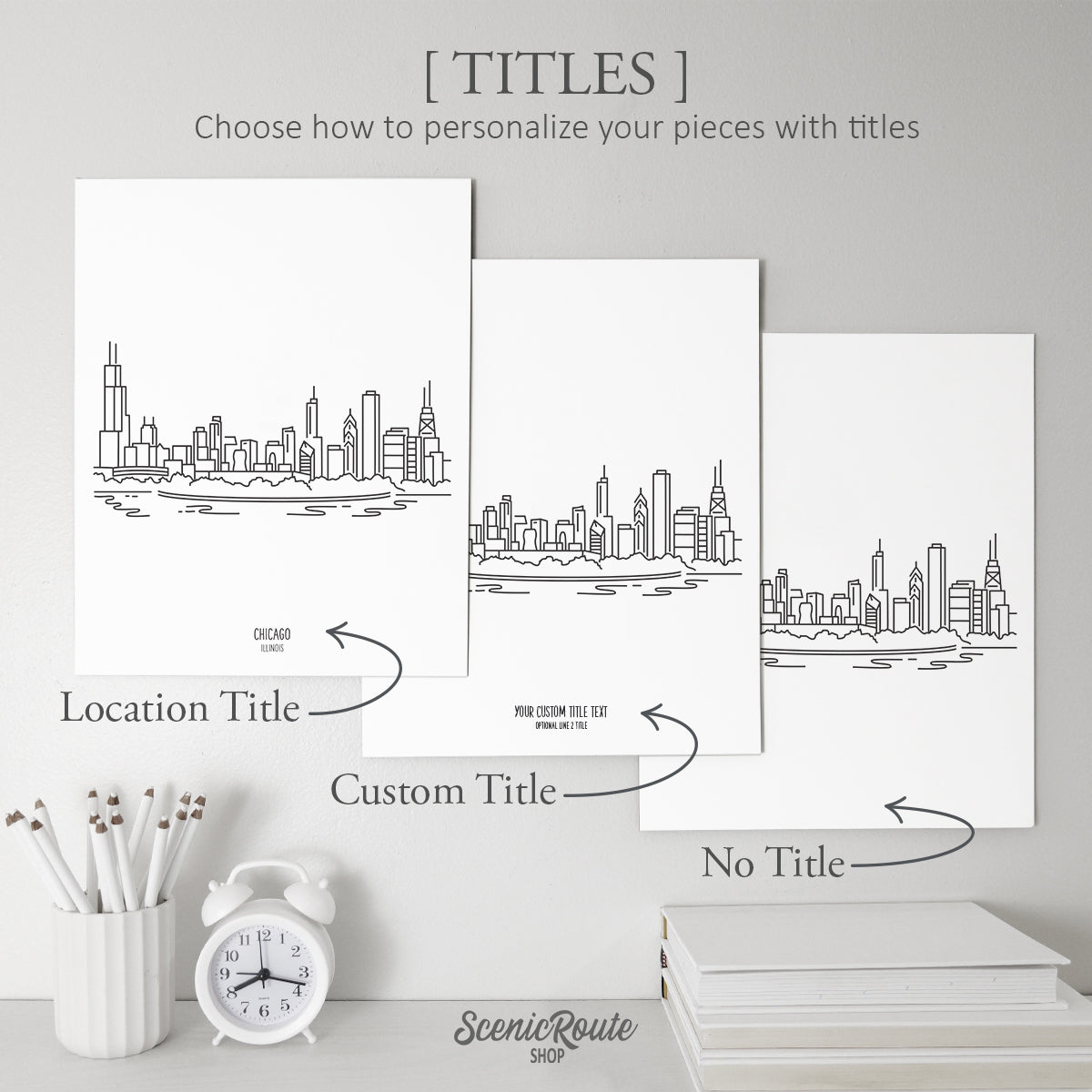 Chicago Illinois (Set of 3 Art Prints)