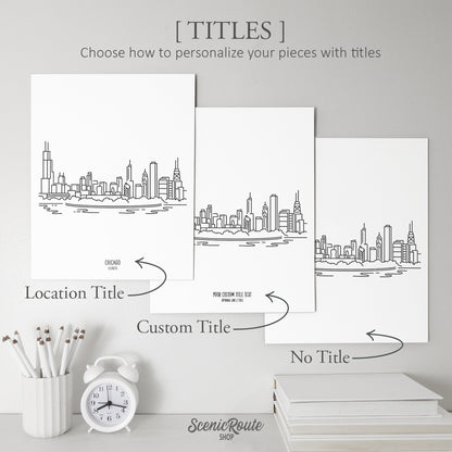 Chicago Illinois (Set of 3 Art Prints)