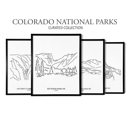 Colorado National Parks (Set of 4 Art Prints)