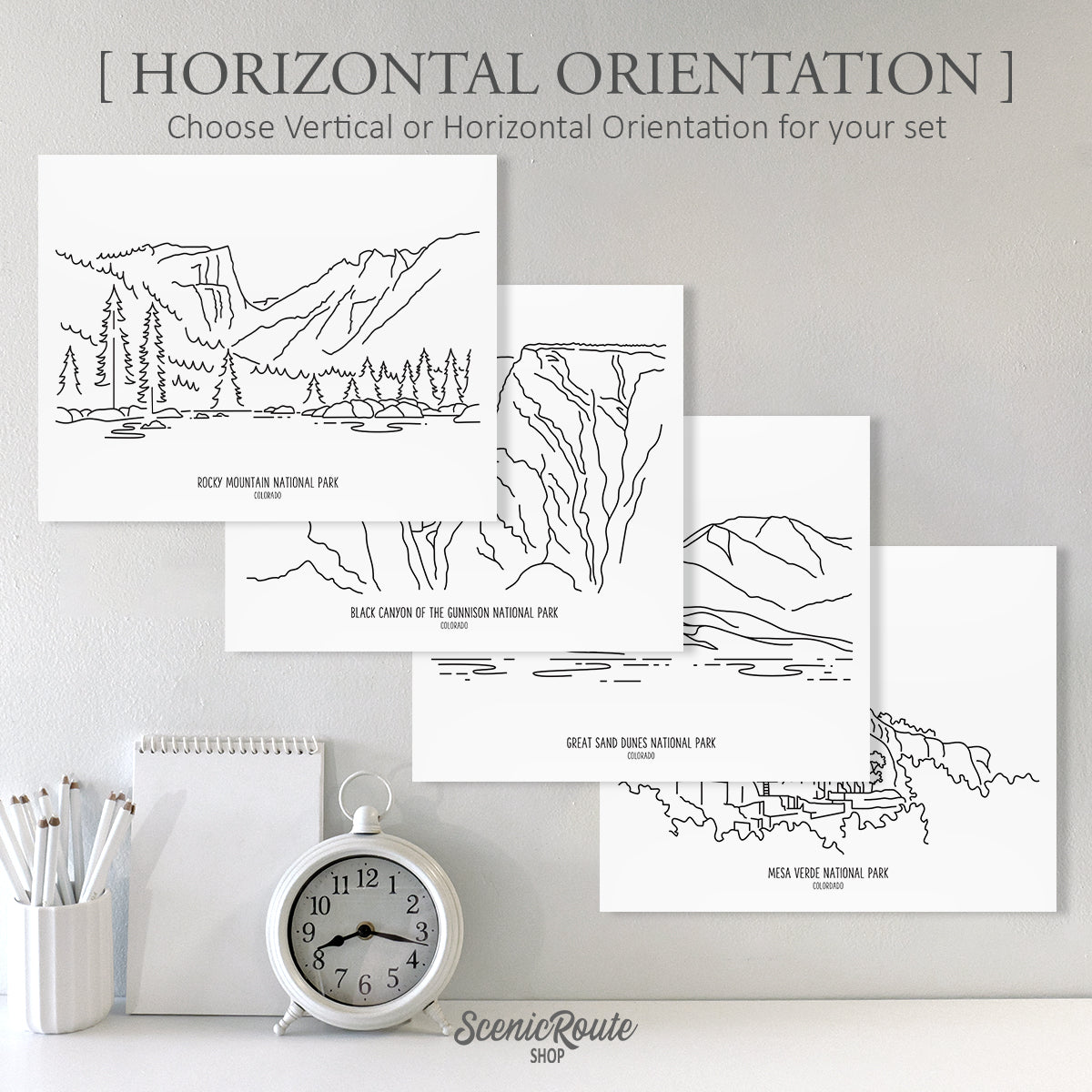 Colorado National Parks (Set of 4 Art Prints)