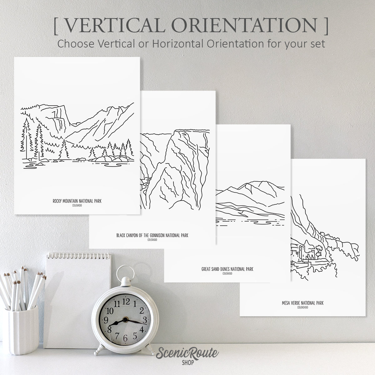 Colorado National Parks (Set of 4 Art Prints)