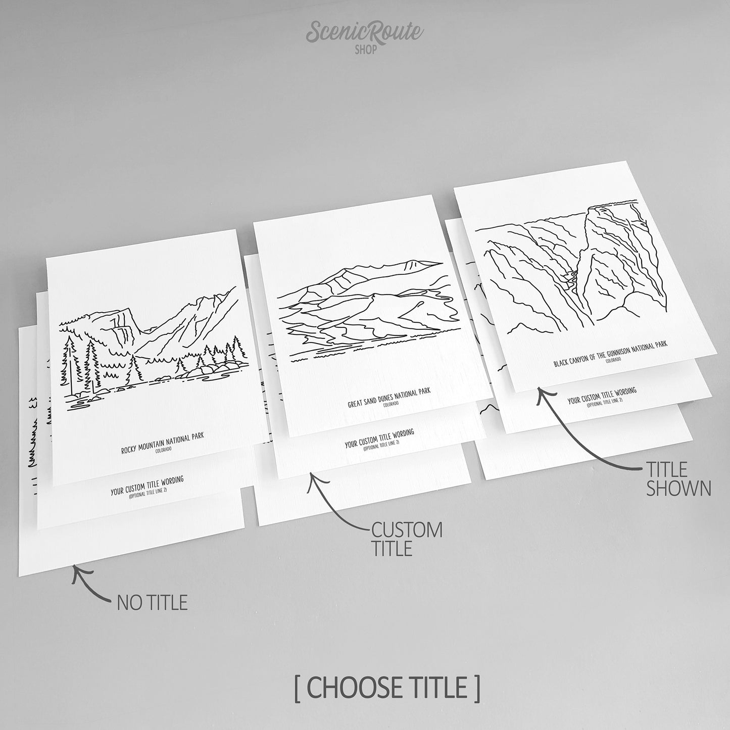 Colorado National Parks (Set of 3 Art Prints)