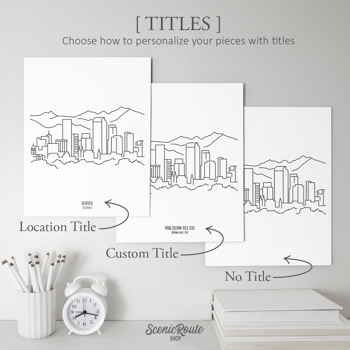 Denver Colorado (Set of 3 Art Prints)