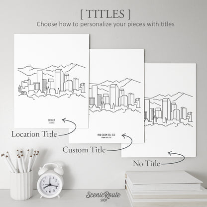 Denver Colorado (Set of 3 Art Prints)