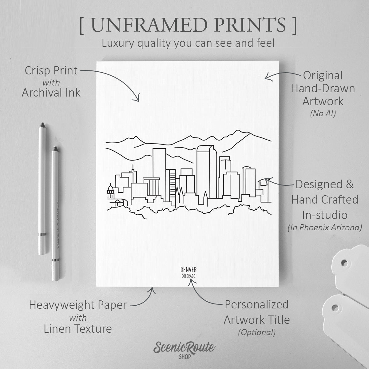 Denver Colorado (Set of 3 Art Prints)