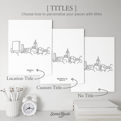 Indianapolis Indiana (Set of 3 Art Prints)
