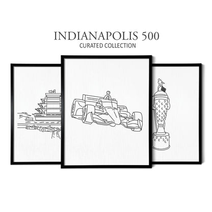 Indianapolis 500 (Set of 3 Art Prints)