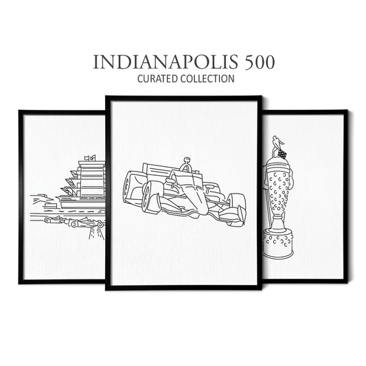 Indianapolis 500 (Set of 3 Art Prints)