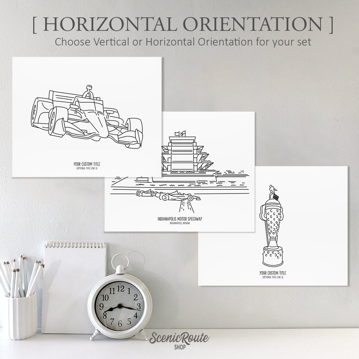 Indianapolis 500 (Set of 3 Art Prints)