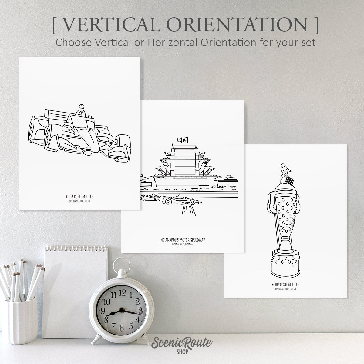 Indianapolis 500 (Set of 3 Art Prints)