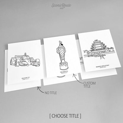 Indianapolis 500 (Set of 3 Art Prints)