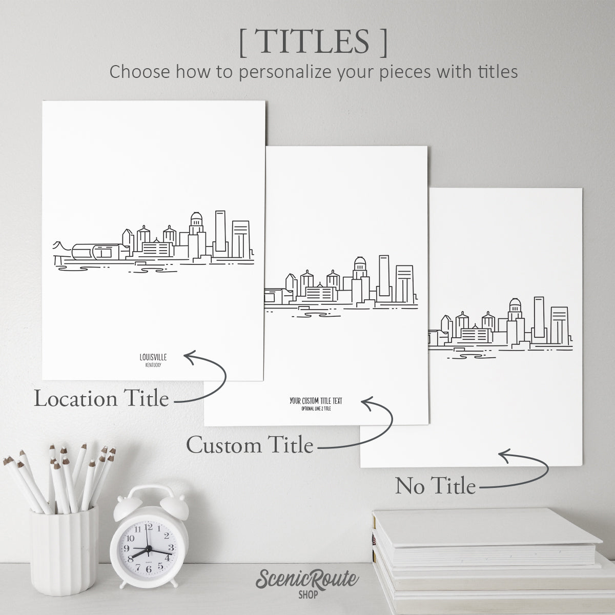 Louisville Kentucky (Set of 3 Art Prints)