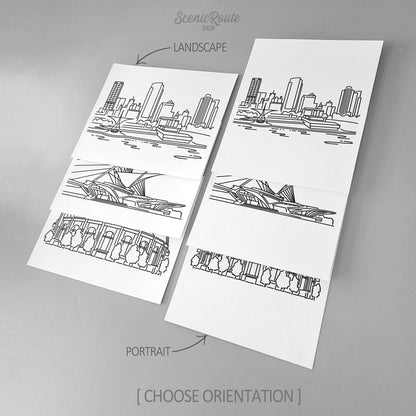 Milwaukee Wisconsin (Set of 3 Art Prints)