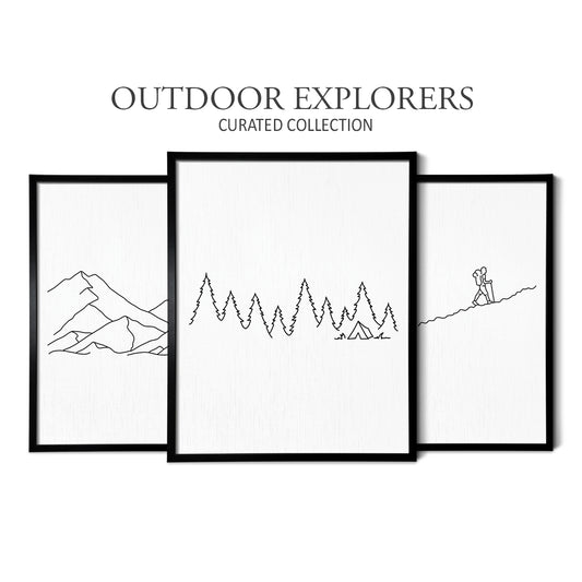 Outdoor Explorers (Set of 3 Art Prints)