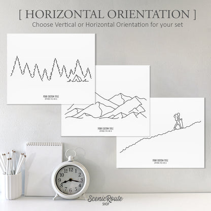Outdoor Explorers (Set of 3 Art Prints)