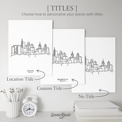 Philadelphia Pennsylvania (Set of 3 Art Prints)