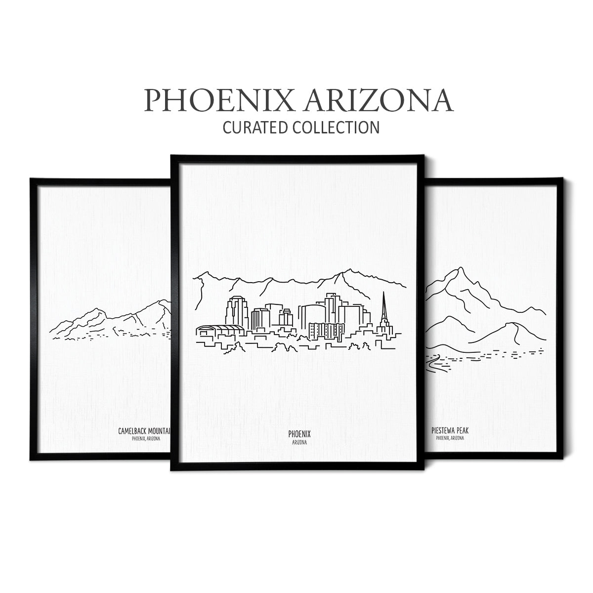 Phoenix Arizona (Set of 3 Art Prints)