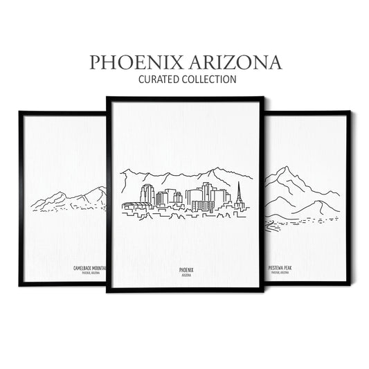 Phoenix Arizona (Set of 3 Art Prints)