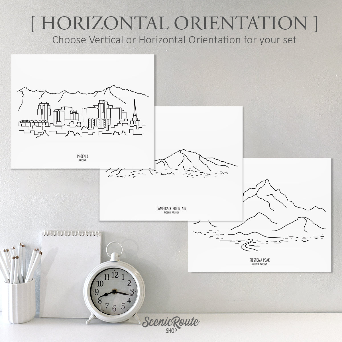 Phoenix Arizona (Set of 3 Art Prints)