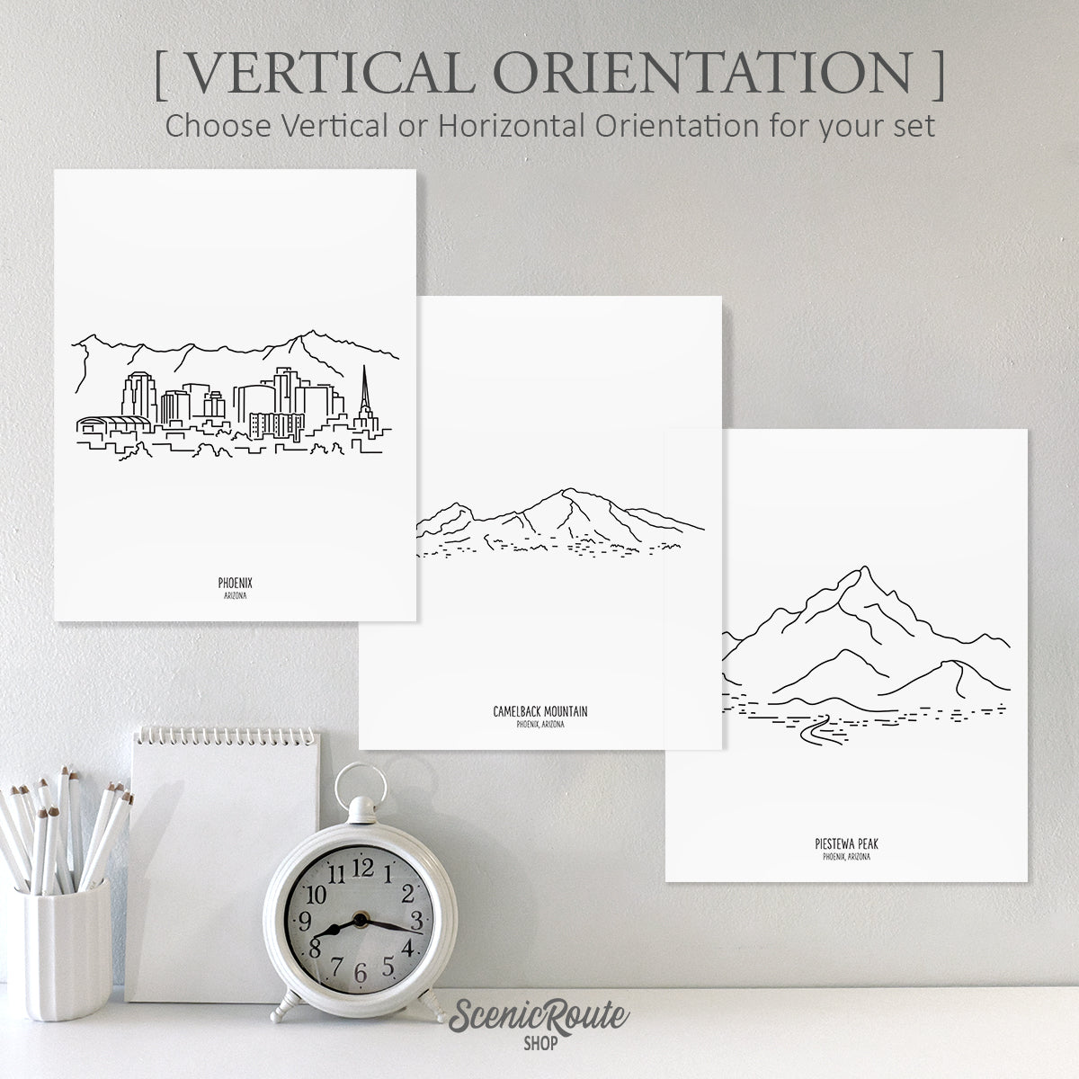 Phoenix Arizona (Set of 3 Art Prints)