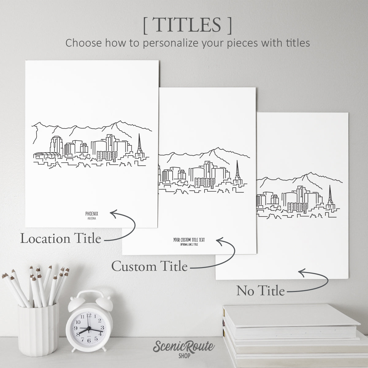 Phoenix Arizona (Set of 3 Art Prints)