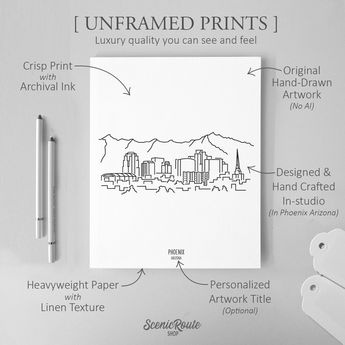 Phoenix Arizona (Set of 3 Art Prints)