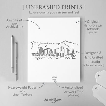 Phoenix Arizona (Set of 3 Art Prints)