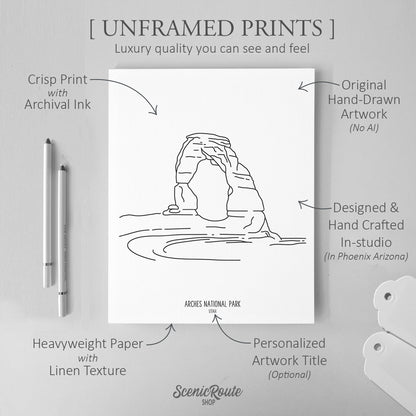 Utah National Parks (Set of 5 Art Prints)