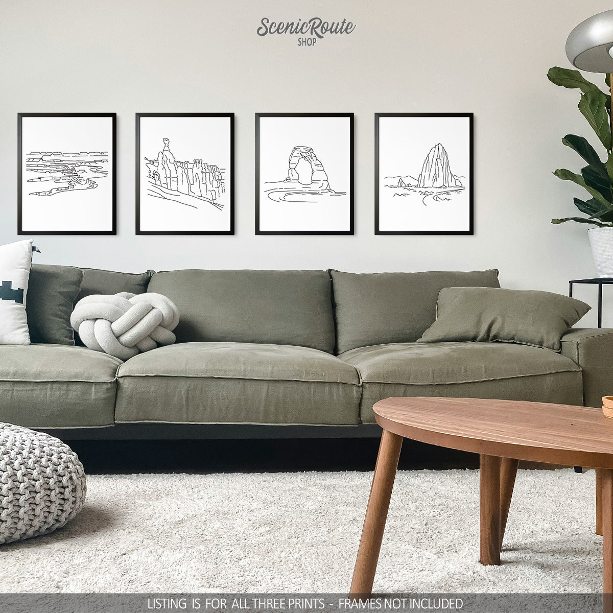 Utah National Parks (Set of 5 Art Prints)