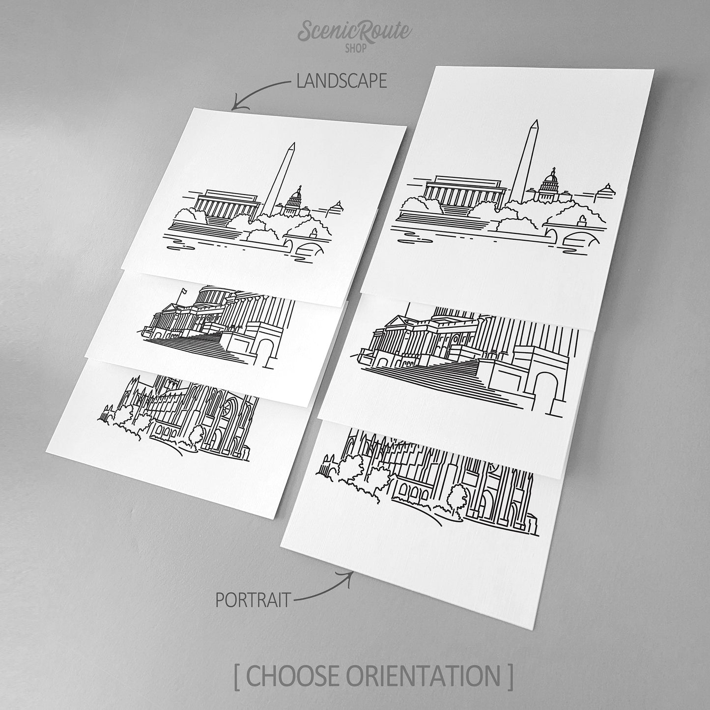 Washington DC (Set of 3 Art Prints)