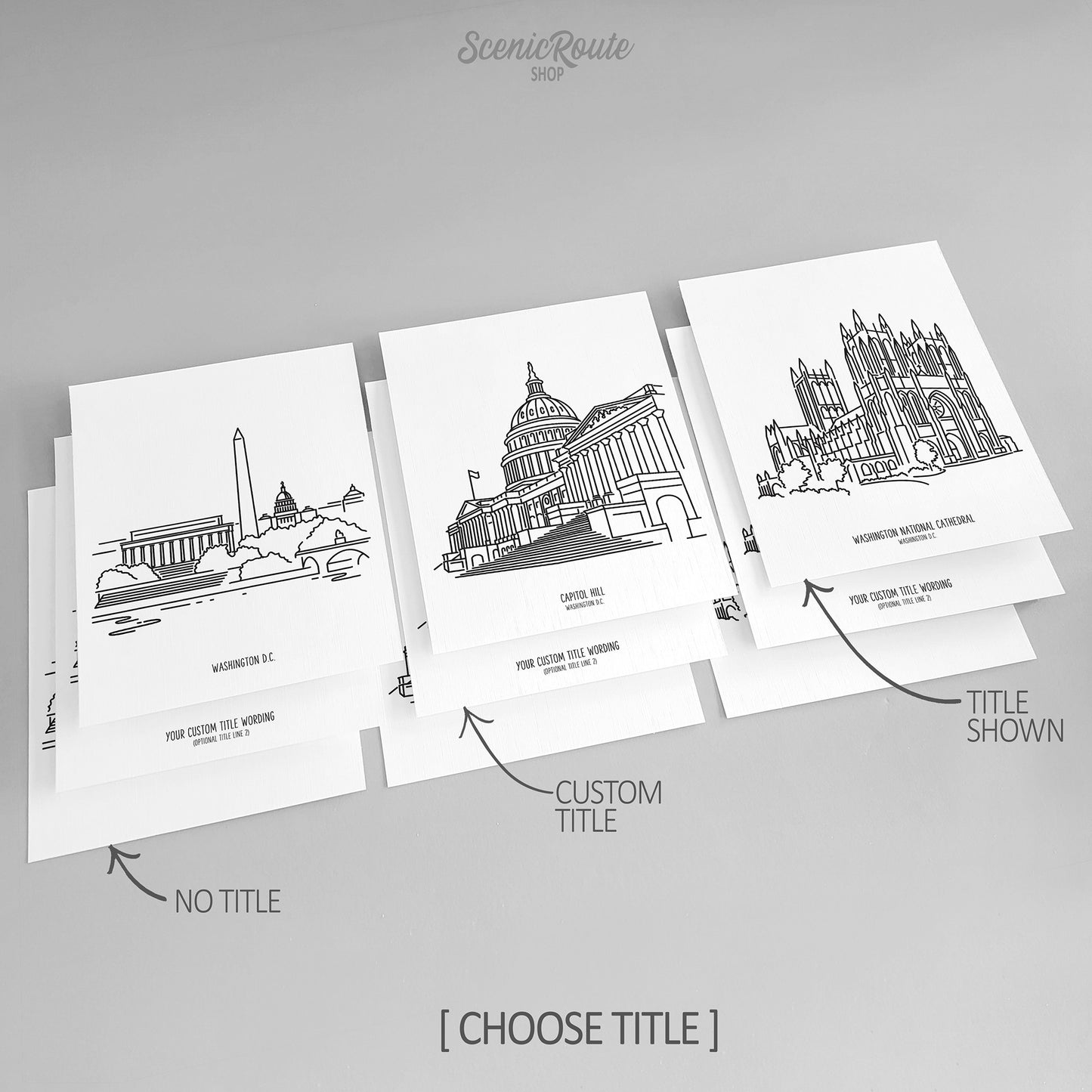 Washington DC (Set of 3 Art Prints)