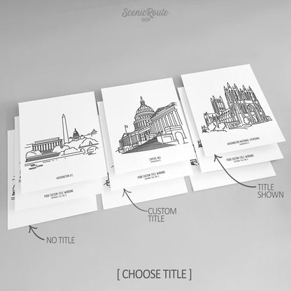 Washington DC (Set of 3 Art Prints)