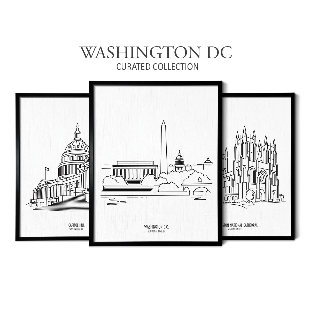 Washington DC (Set of 3 Art Prints)