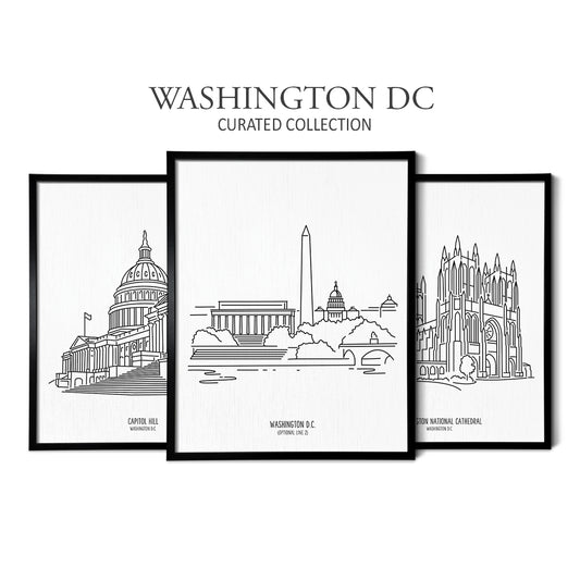 Washington DC (Set of 3 Art Prints)