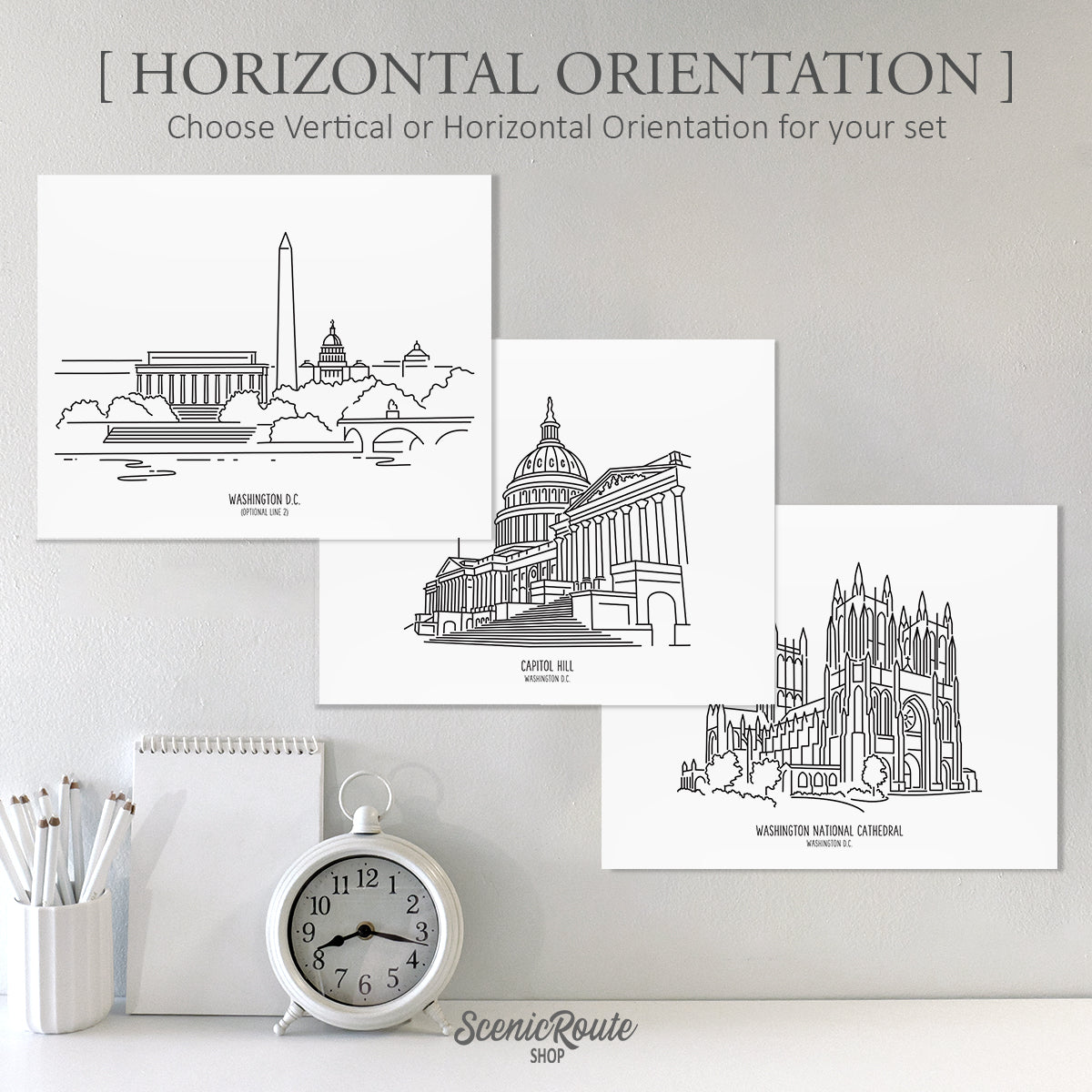 Washington DC (Set of 3 Art Prints)